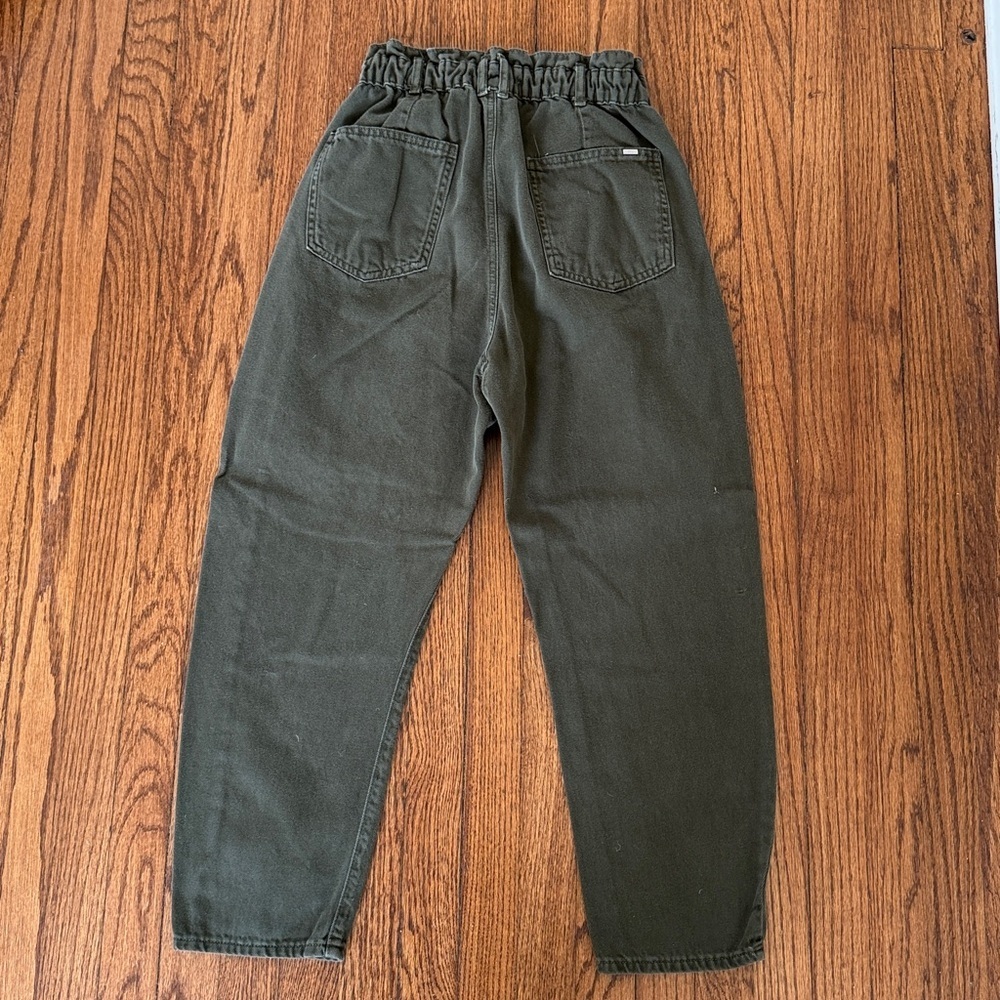 Zara Women’s Paperbag Pants in Mustard and Olive Bundle - Picture 6 of 9
